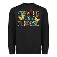 Black Created With A Purpose Heavyweight Sweatshirt - LillyAllenDesigns