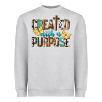 Heather Grey Created With A Purpose Heavyweight Sweatshirt - LillyAllenDesigns