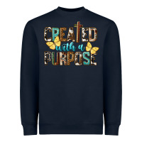 Navy Created With A Purpose Heavyweight Sweatshirt - LillyAllenDesigns