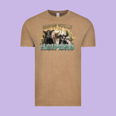 Hanging With My Heifers Vintage Tee Designed By Nancycooperartshop