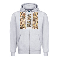 Heather Grey mother's day mama leopard tumbler tbs Zipper Hoodie - TumblerDesignByShophia