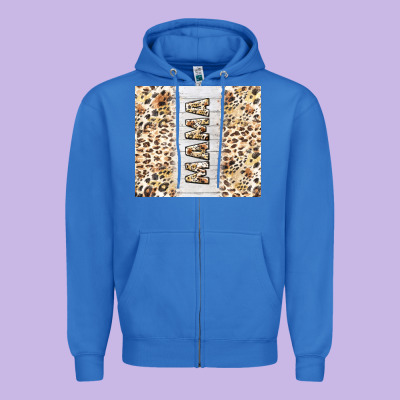 Mother's Day Mama Leopard Tumbler Tbs Zipper Hoodie Designed By Tumblerdesignbyshophia