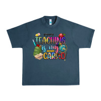 Midnight Navy teaching is my cardio Urban Heavy Tee - NancyCooperArtShop