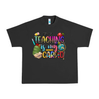 Pigment Black teaching is my cardio Urban Heavy Tee - NancyCooperArtShop