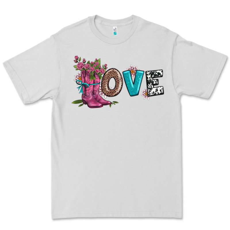 Valentines Day Love And Boots Premium Tee by AdoDesignShop | Teevron