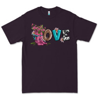 Plum valentines day love and boots Premium Tee - AdoDesignShop