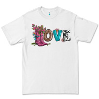 White valentines day love and boots Premium Tee - AdoDesignShop