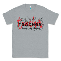 Heather Grey christmas teacher Classic Tee - MaliasSmallBusiness