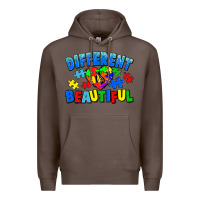 Coffee Different is beautiful Autism Premium Hoodie - CowGirlArtShop