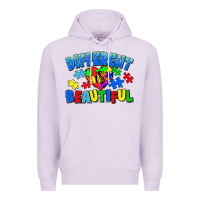 Lilac Different is beautiful Autism Premium Hoodie - CowGirlArtShop
