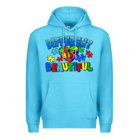 Ocean Blue Different is beautiful Autism Premium Hoodie - CowGirlArtShop