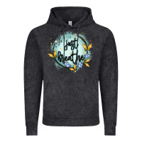 Vintage Black just breathe Vintage Hoodie - MaliasSmallBusiness