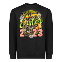 Black Happy Easter 2023 Heavyweight Sweatshirt - LillyAllenDesigns