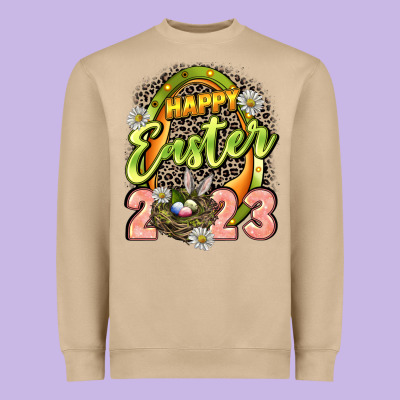 Happy Easter 2023 Heavyweight Sweatshirt Designed By Lillyallendesigns