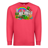 Cardinal St. Patrick's Hippopotamus coffee cups Premium Sweatshirt - CowGirlArtShop