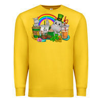 Lemon St. Patrick's Hippopotamus coffee cups Premium Sweatshirt - CowGirlArtShop