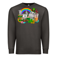 Smoke St. Patrick's Hippopotamus coffee cups Premium Sweatshirt - CowGirlArtShop