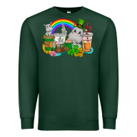 Sports Green St. Patrick's Hippopotamus coffee cups Premium Sweatshirt - CowGirlArtShop
