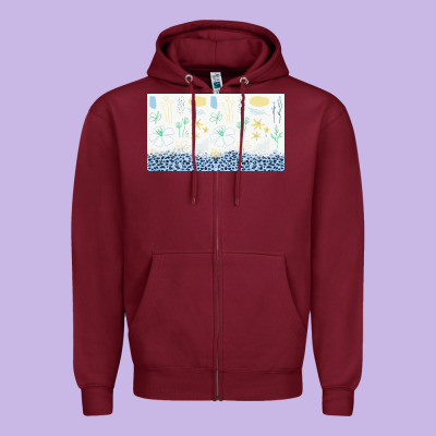 Doodle Flowers Sippy Cup Tbs Zipper Hoodie Designed By Tumblerdesignbyshophia