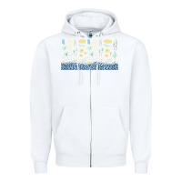 White doodle flowers sippy cup tbs Zipper Hoodie - TumblerDesignByShophia