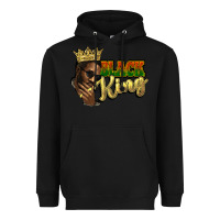 Black Black king Heavyweight Hoodie - HowdyJamesFarm