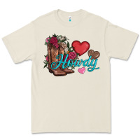 Bone valentines day howdy and boots Premium Tee - AdoDesignShop