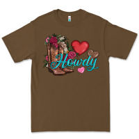 Cacao valentines day howdy and boots Premium Tee - AdoDesignShop