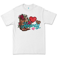 White valentines day howdy and boots Premium Tee - AdoDesignShop