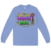 Colony Blue small town mardi gras Long Sleeve Tee - LillyAllenDesigns