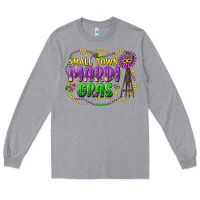 Heather Grey small town mardi gras Long Sleeve Tee - LillyAllenDesigns