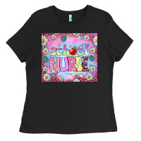 Black school nurse tumbler Ladies Tee - BundleAndBundleShop