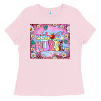 Bubblegum Pink school nurse tumbler Ladies Tee - BundleAndBundleShop