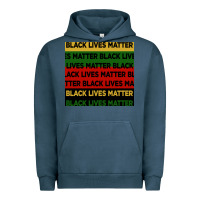 Pigment Midnight Navy black lives matter seamless pattern Urban Hoodie - BundleAndBundleShop