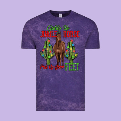 Giddy Up Jingle Horse Pick Up Your Feet Vintage Tee Designed By Maliassmallbusiness
