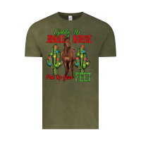 Vintage Olive giddy up jingle horse pick up your feet Vintage Tee - MaliasSmallBusiness