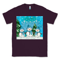 Plum snowman Classic Tee - MaliasSmallBusiness