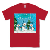 Red snowman Classic Tee - MaliasSmallBusiness