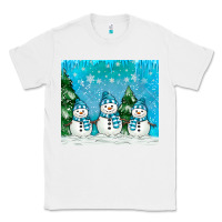 White snowman Classic Tee - MaliasSmallBusiness