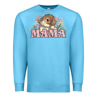 Ocean Blue Easter Bunny Mama  mother's day Premium Sweatshirt - HowdyJamesFarm