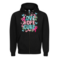 Black Love hope cure cancer Awareness Zipper Hoodie - HowdyJamesFarm