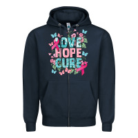 Navy Love hope cure cancer Awareness Zipper Hoodie - HowdyJamesFarm