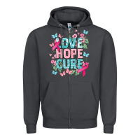 Smoke Love hope cure cancer Awareness Zipper Hoodie - HowdyJamesFarm