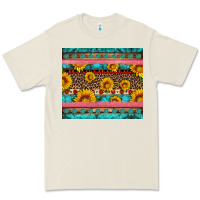 Bone western sunflowers turquoise Premium Tee - Artiststas