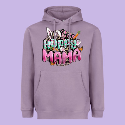 One Hoppy Mama Easter Day Heavyweight Hoodie Designed By Cowgirlartshop
