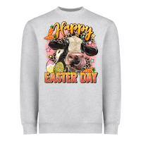 Heather Grey Happy Easter Day Heavyweight Sweatshirt - LillyAllenDesigns