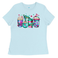 Baby Blue turtle coffee cups Ladies Tee - Jasminsmagicworld