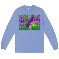 Colony Blue mardi gras with fleur de lis Long Sleeve Tee - LillyAllenDesigns