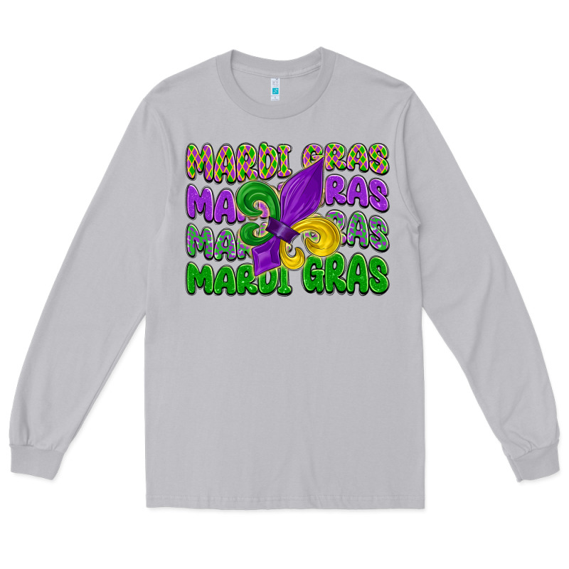 Mardi Gras With Fleur De Lis Long Sleeve Tee by LillyAllenDesigns | Teevron