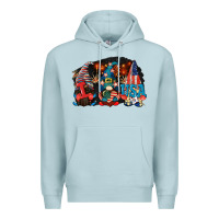 Blue Mist i love usa gnomes 4th of july Premium Hoodie - CowGirlArtShop