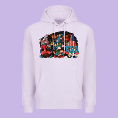 I Love Usa Gnomes 4th Of July Premium Hoodie Designed By Cowgirlartshop